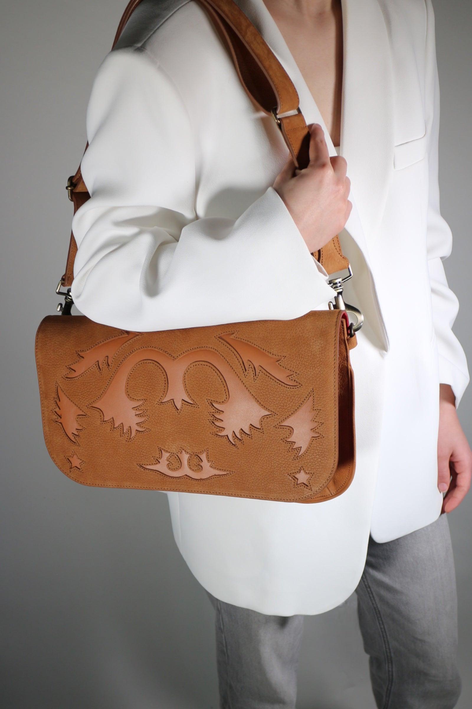 STAR RANCHO NUBUCK CAMEL BAG
