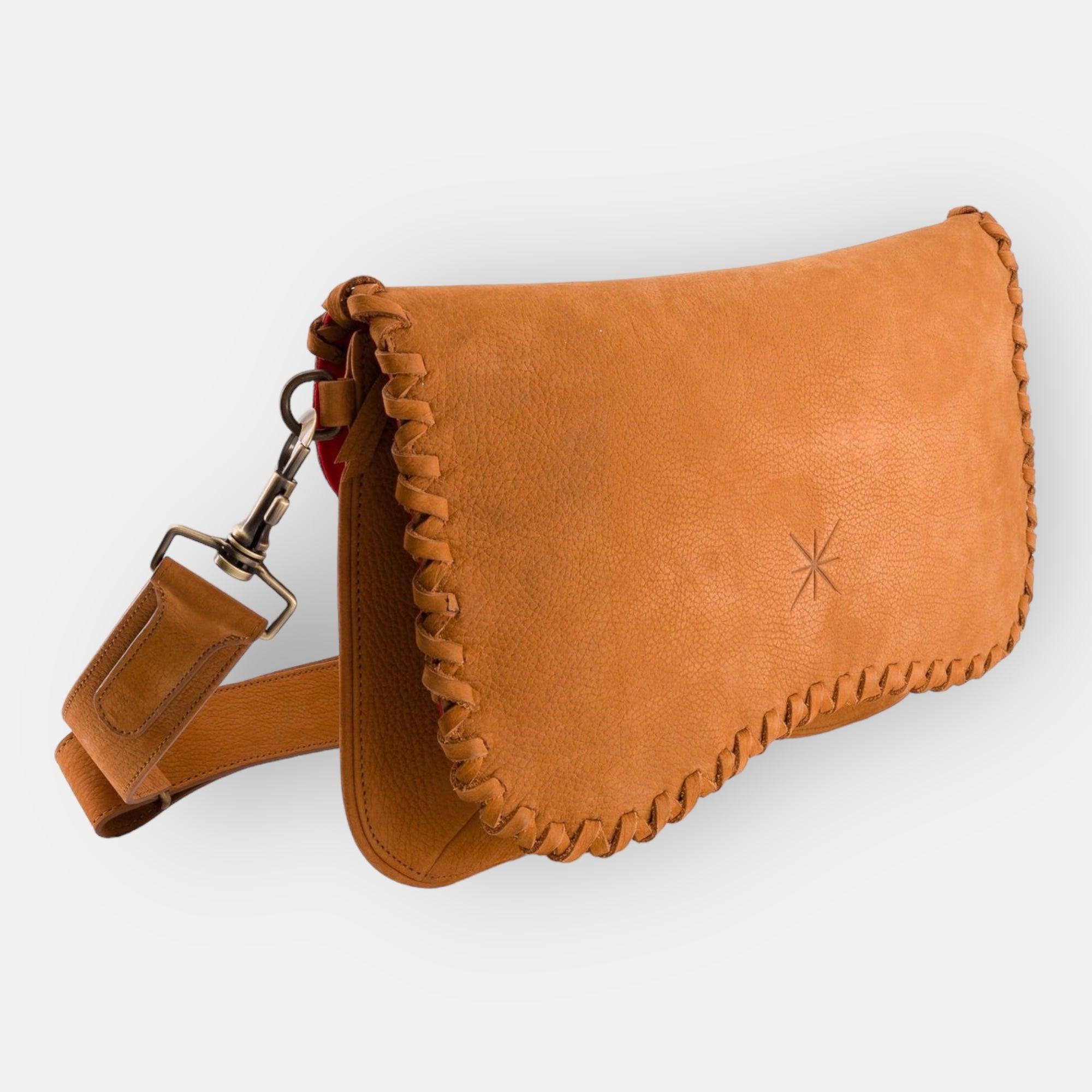 STAR TRESSA NUBUCK CAMEL BAG