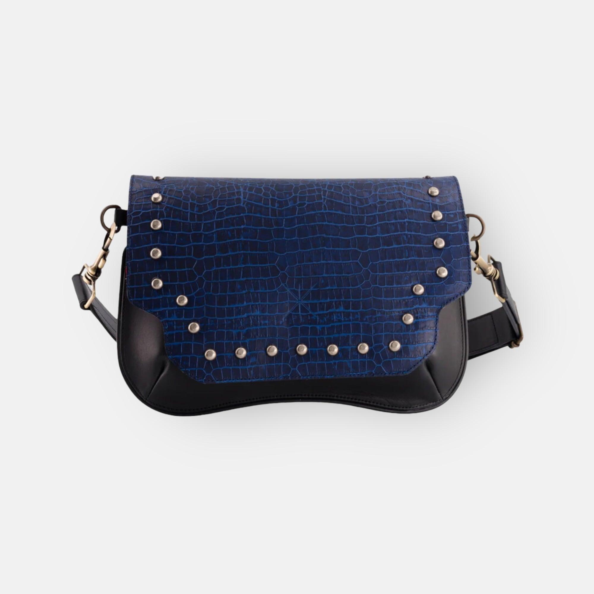 BABY KHARA NAVY LEATHER BAG