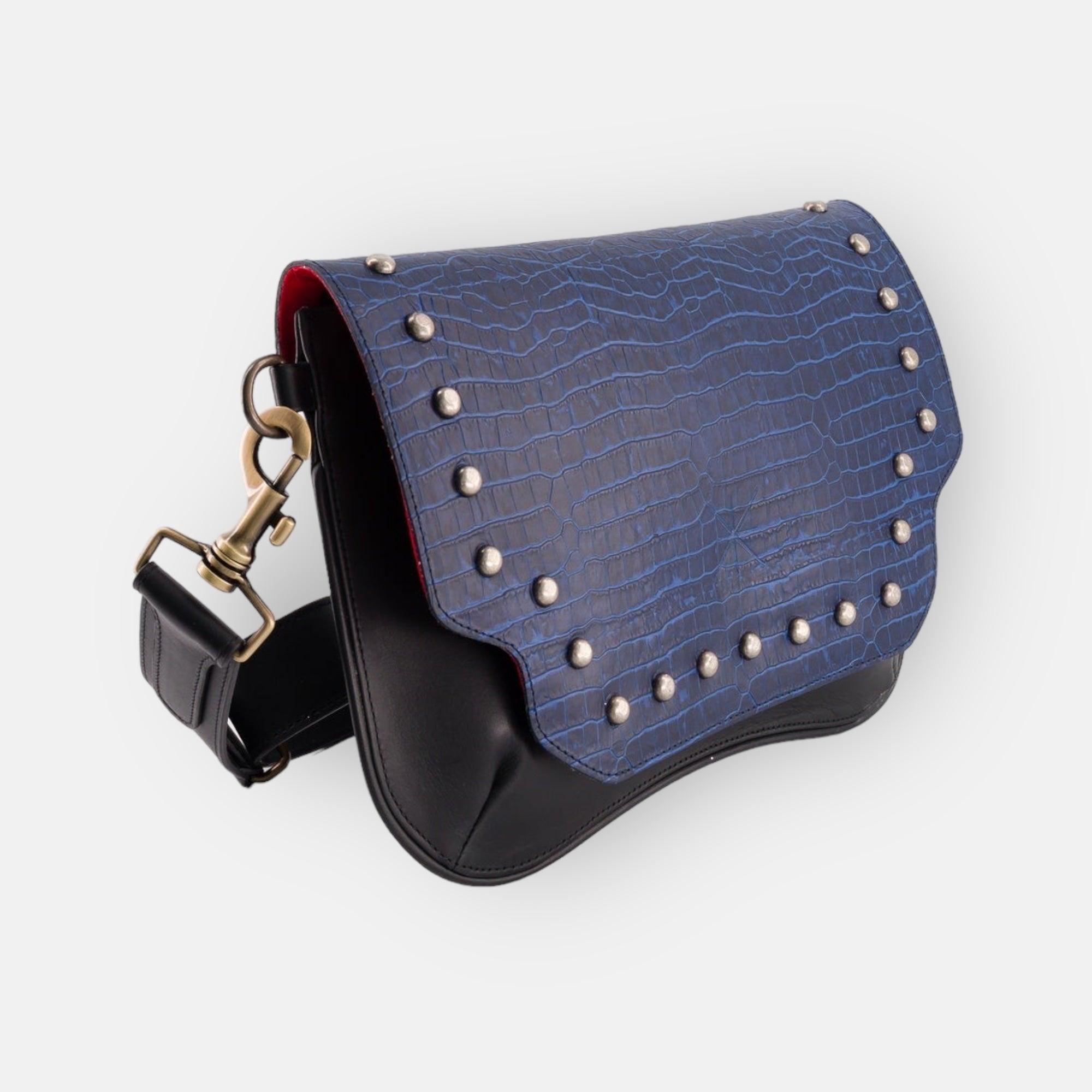 BABY KHARA NAVY LEATHER BAG