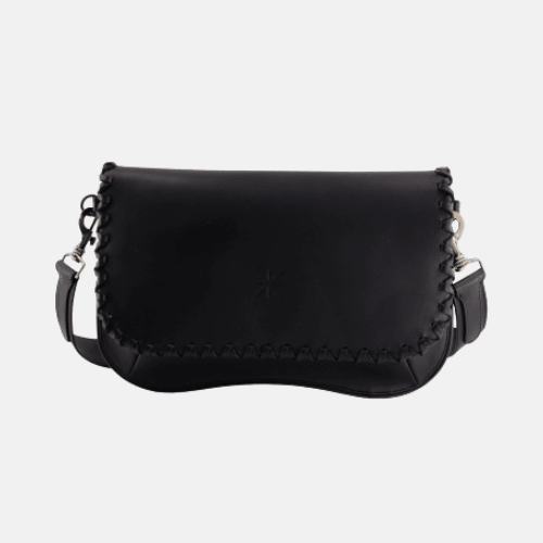 STAR TRESSA BLACK LEATHER BAG