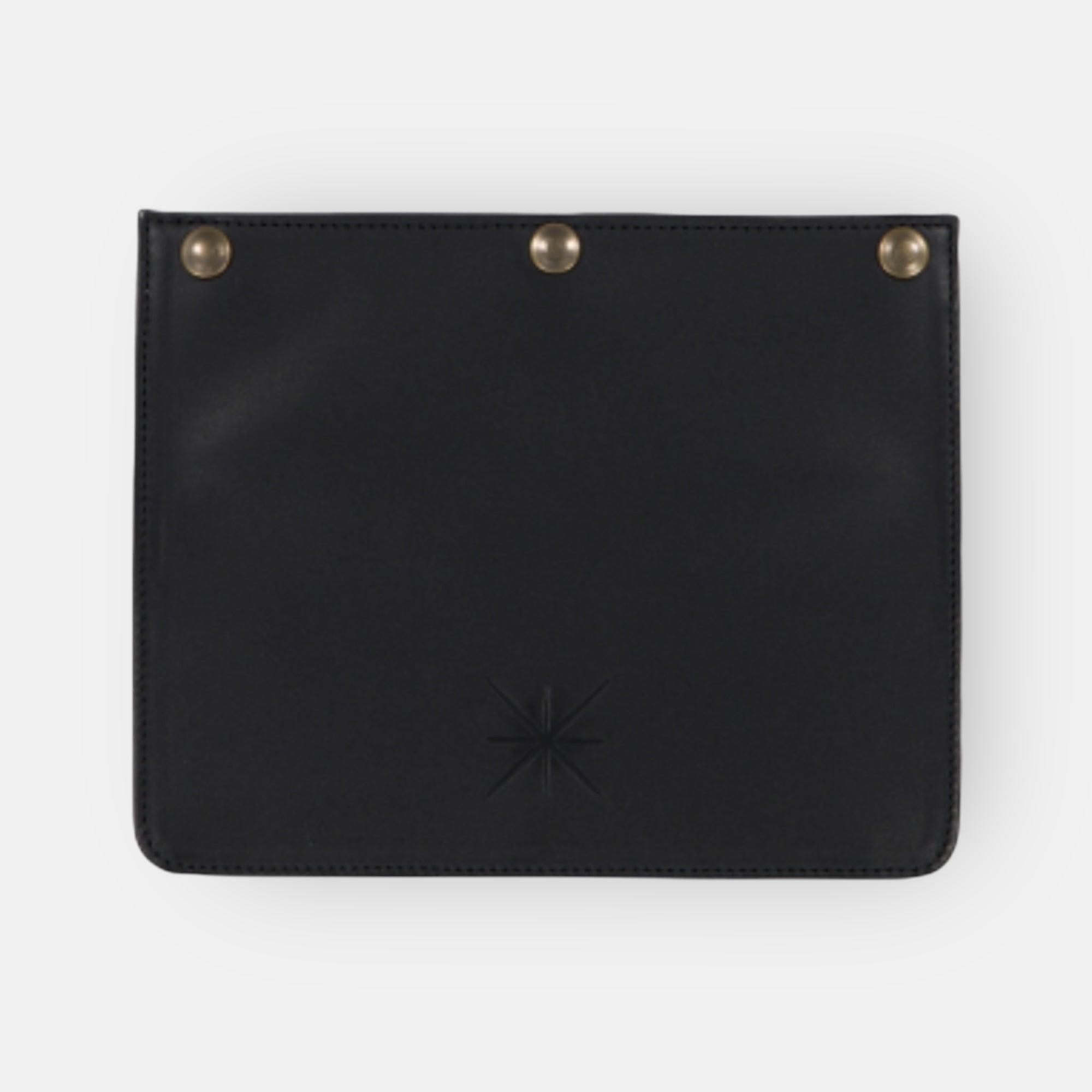 SAC GEMMA CUIR NOIR - FINITION ARGENT