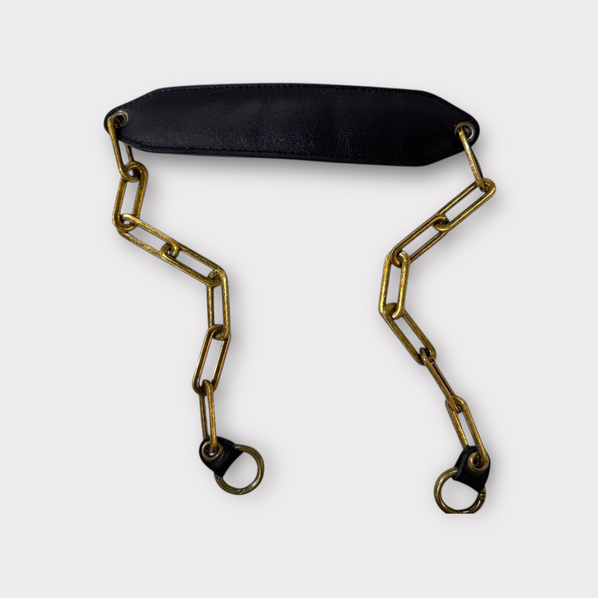 SHORT CHAIN SHOULDER STRAP BLACK/ANTIC