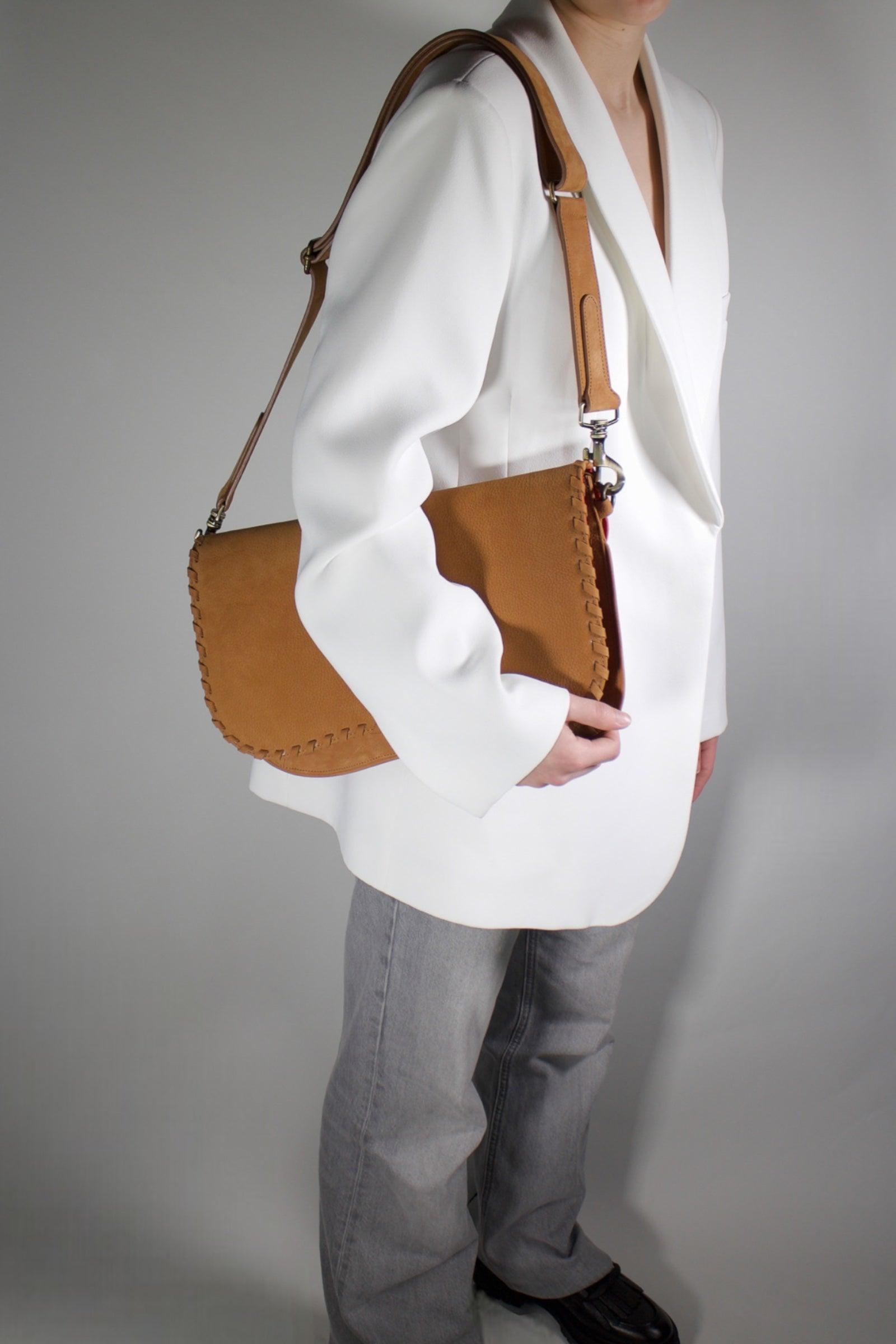 STAR TRESSA NUBUCK CAMEL BAG