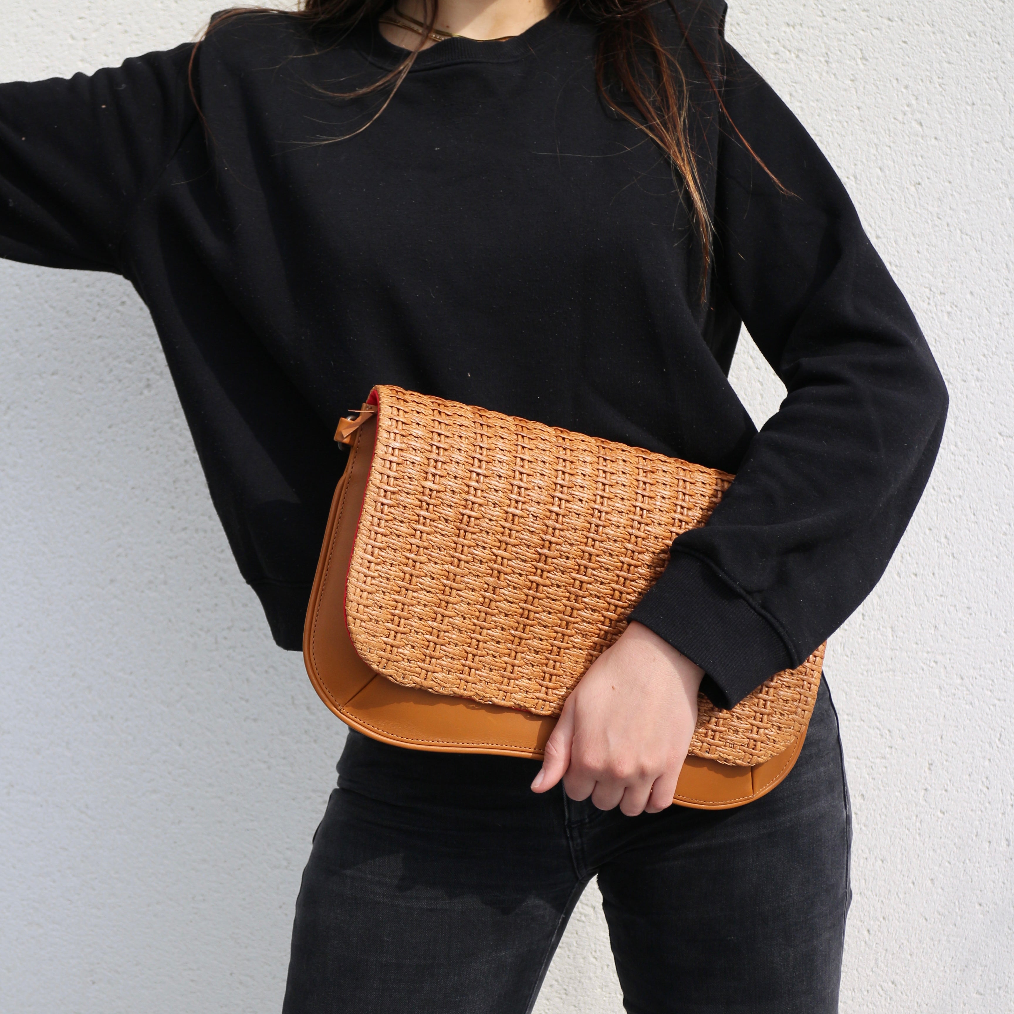 STAR CORDA CAMEL LEATHER BAG