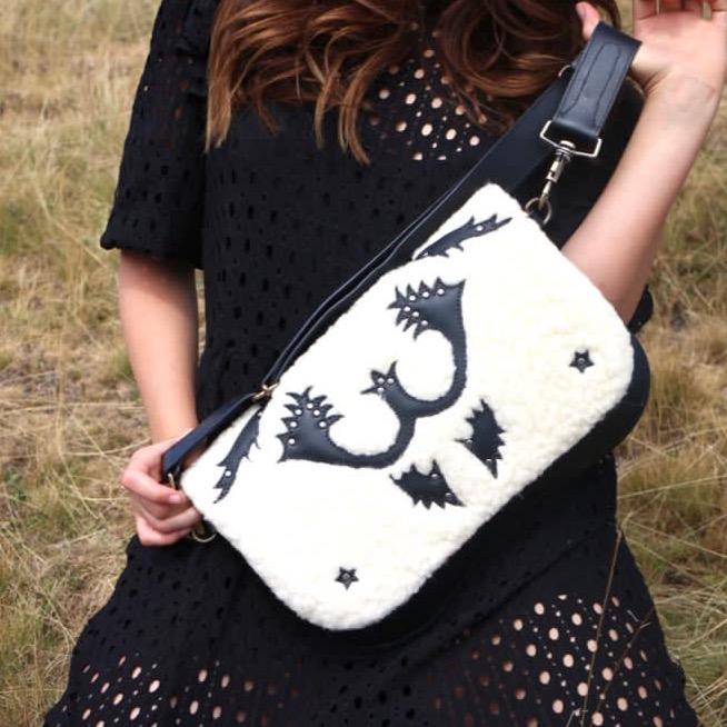STAR RANCHO SHEEPSKIN BAG/BLACK