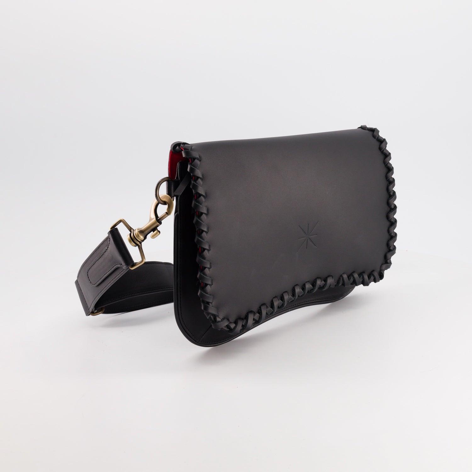 BABY TRESSA BLACK LEATHER BAG