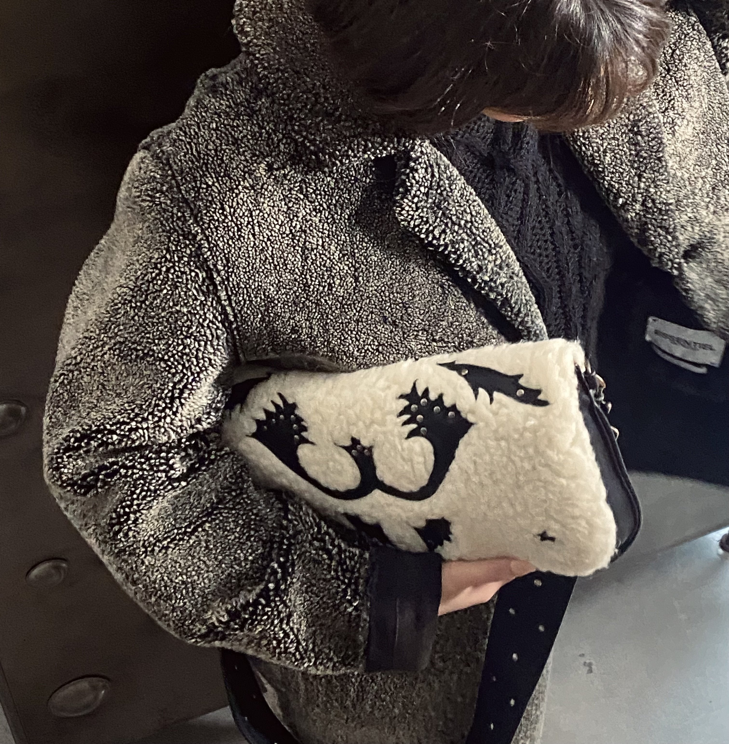 STAR RANCHO SHEEPSKIN BAG/BLACK