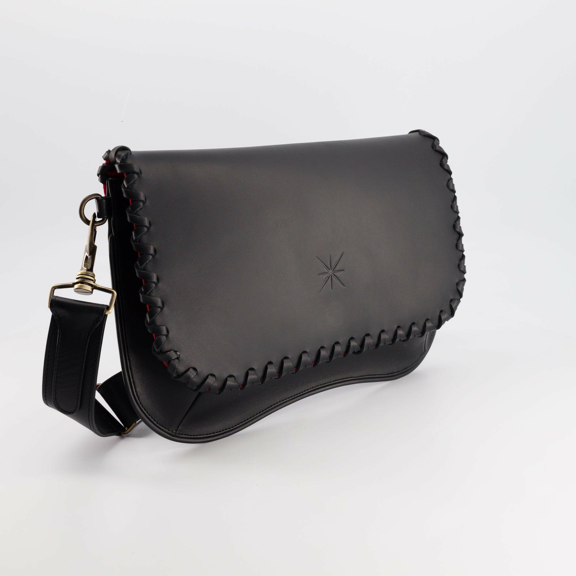 STAR TRESSA BLACK LEATHER BAG