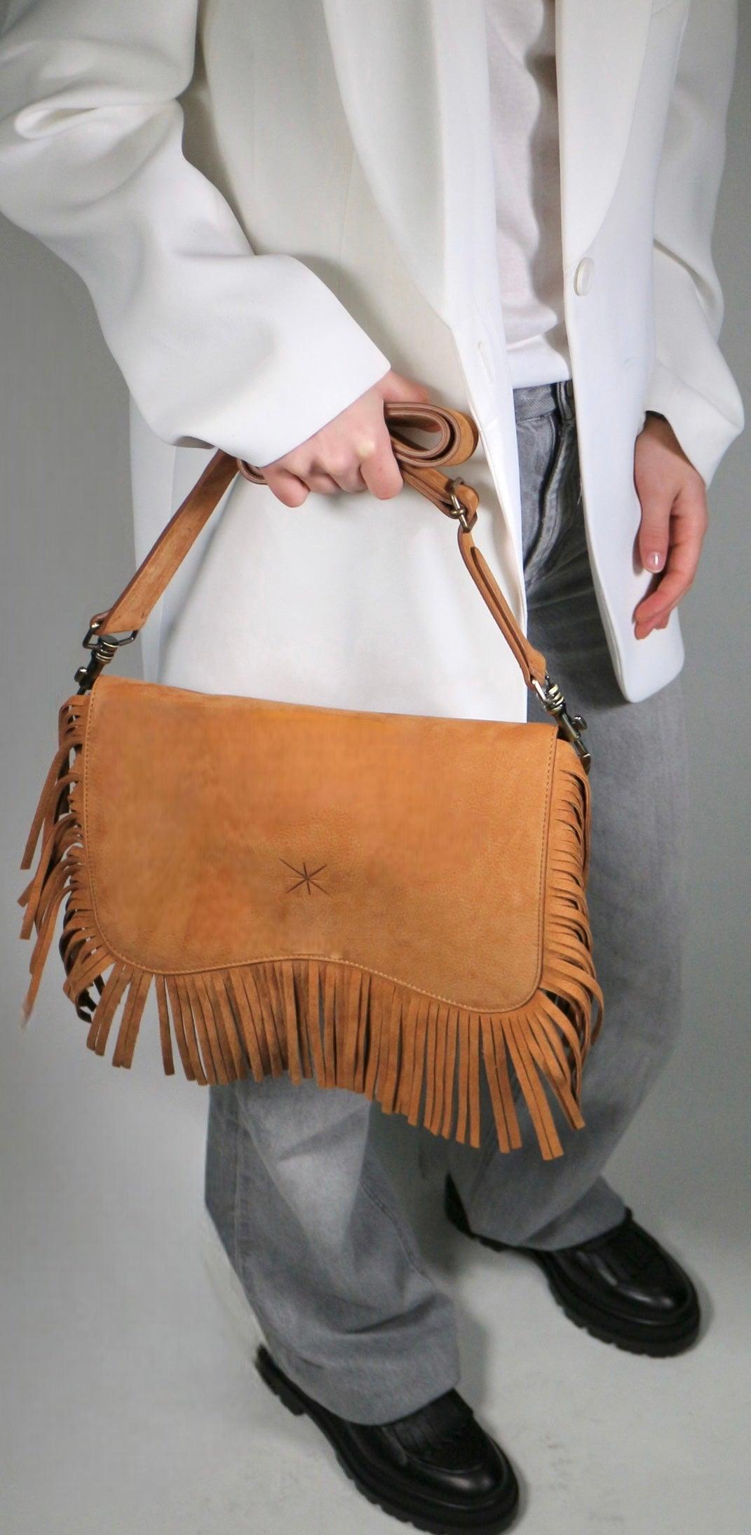 BABY HEVA CAMEL NUBUCK BAG