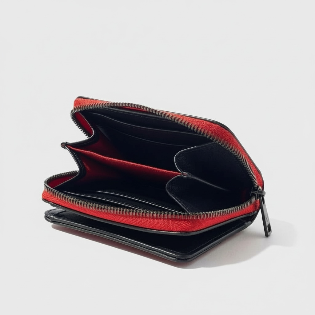 COMPAGNON CROCO CUIR NOIR