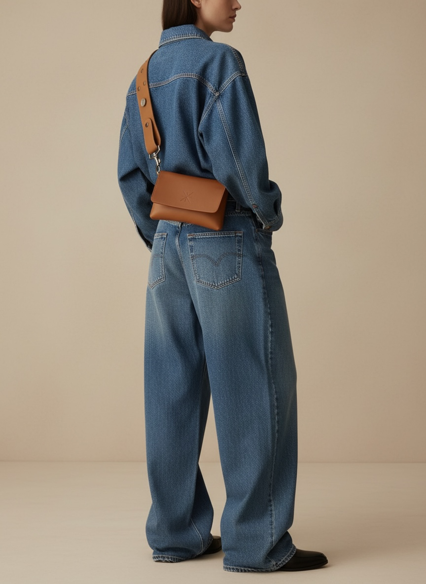 Set Gemma Camel & Bandoulière Cloutée – Pièce Signature