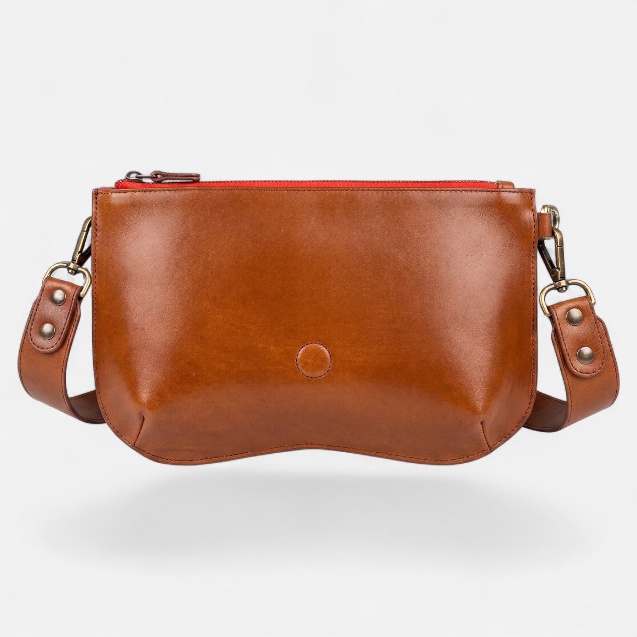 BASE BABY DOUBLE — CUIR BOX MARRON GLACÉ