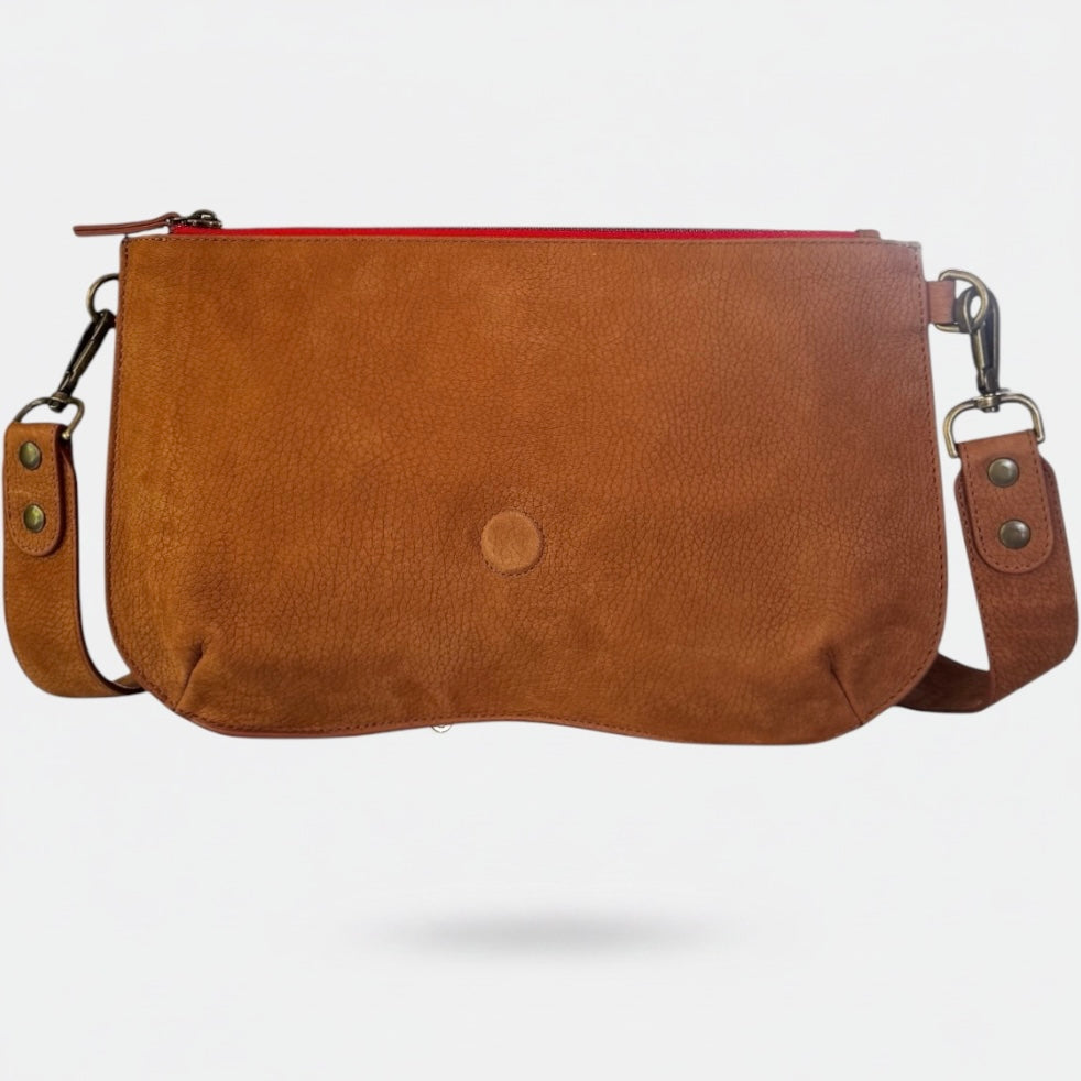BASE BABY DOUBLE La Stella en nubuck camel, vue de face