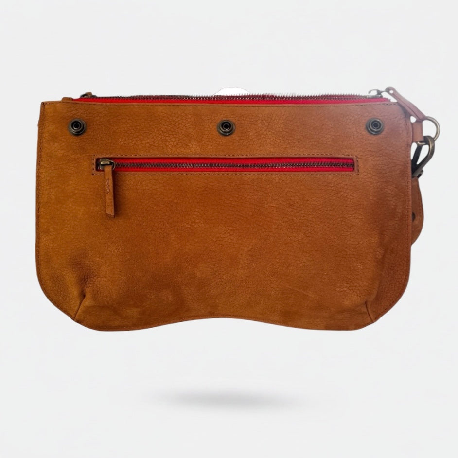 BASE BABY DOUBLE nubuck camel, vue de détail du nubuck
