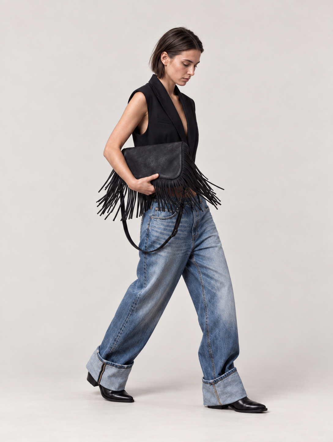 BOLSO BEBE NOBUCK HEVA NEGRO