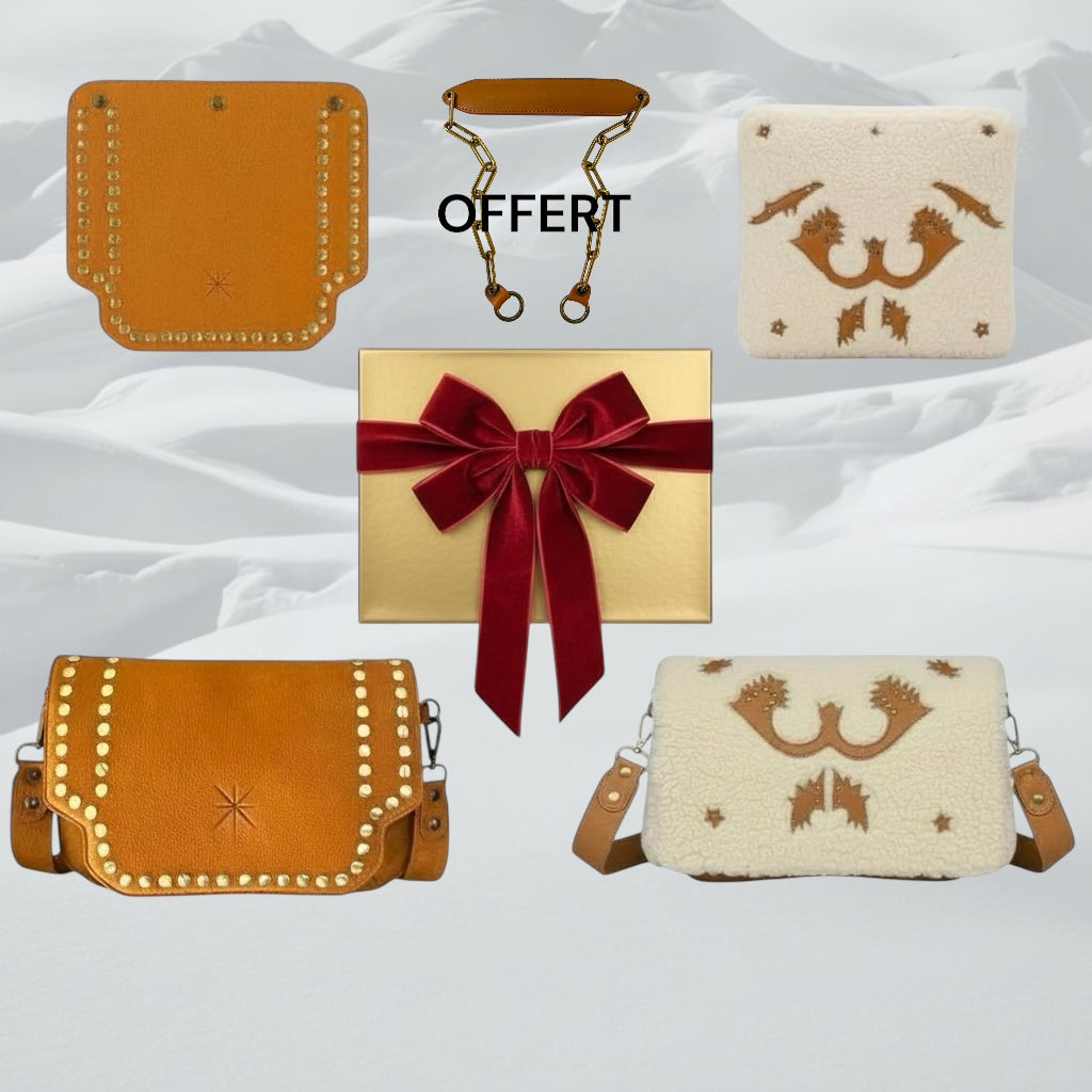 COFFRET NOËL BABY DOUBLE SIDIA/RANCHO NUBUCK CAMEL