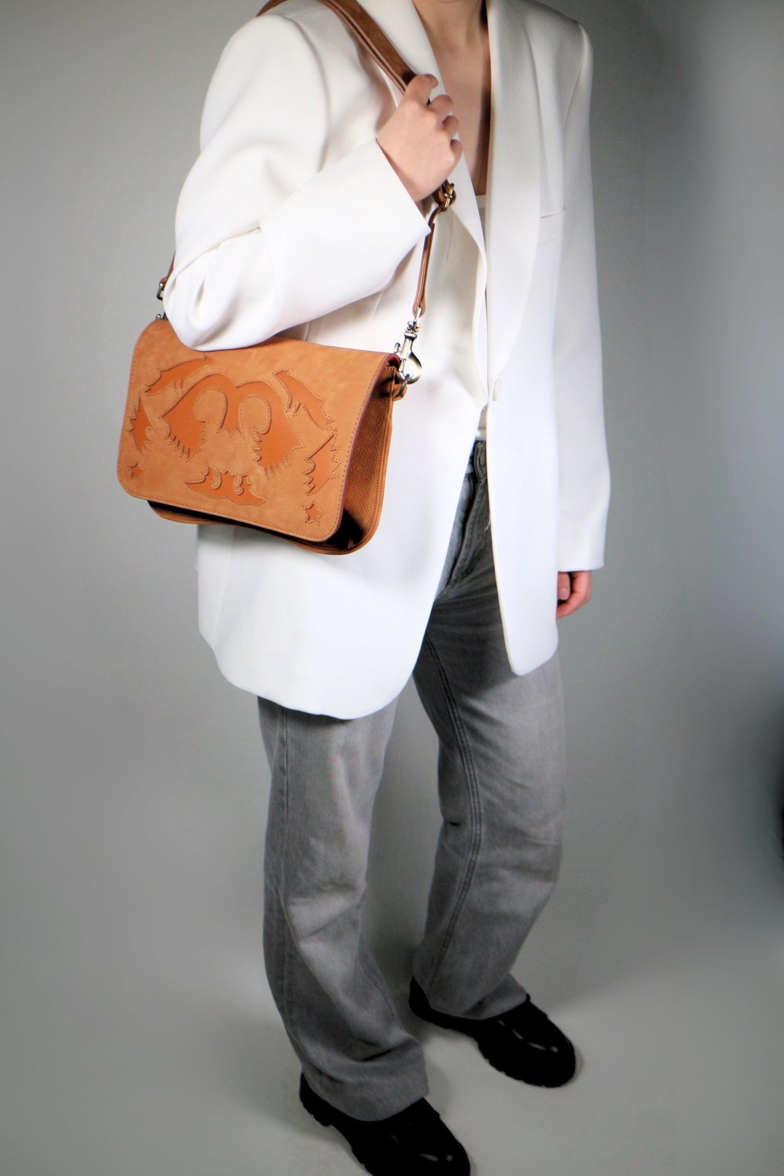 BABY RANCHO NUBUCK CAMEL BAG