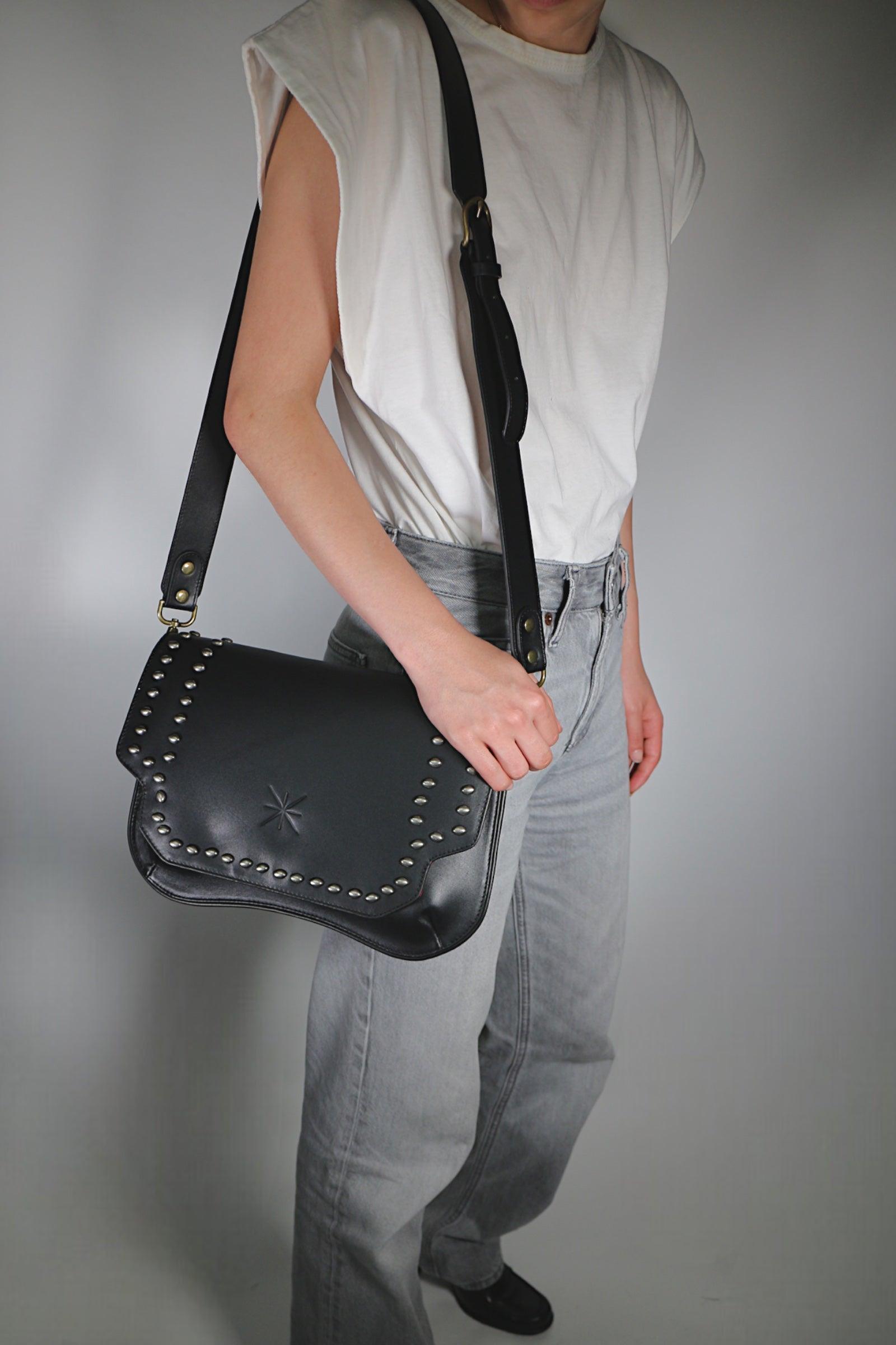 BABY SIDIA BLACK LEATHER BAG