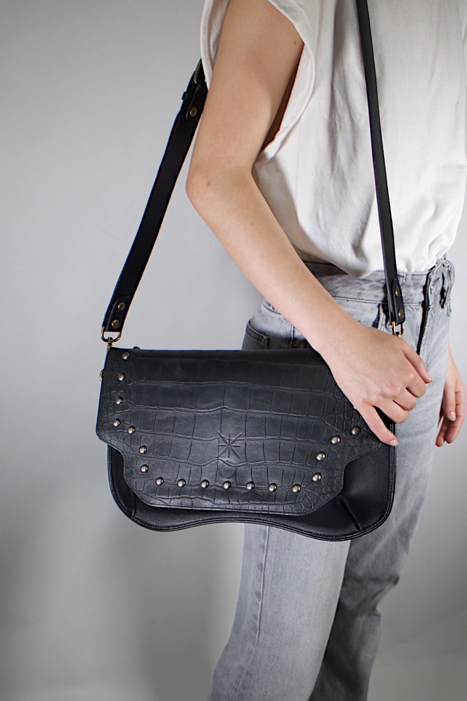 BABY KHARA BLACK LEATHER BAG