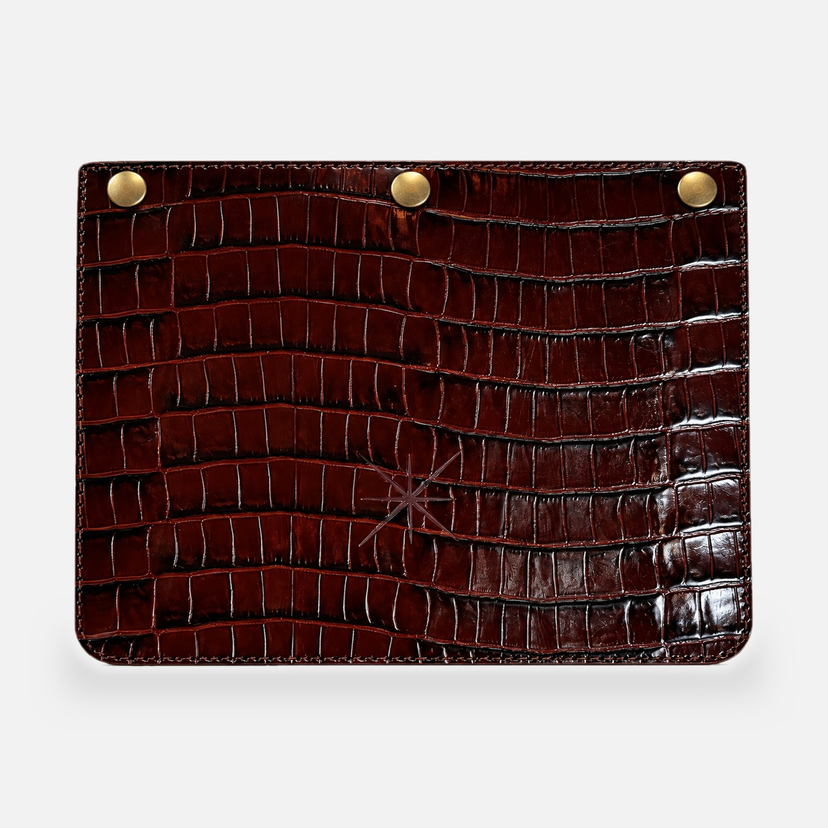 Rabat Gemma Khara Bordeaux en cuir embossé façon crocodile - packshot